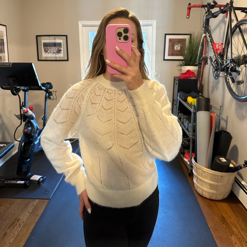 & Other Stories Women’s Alpaca Wool Blend Cream Sweater, Size XS